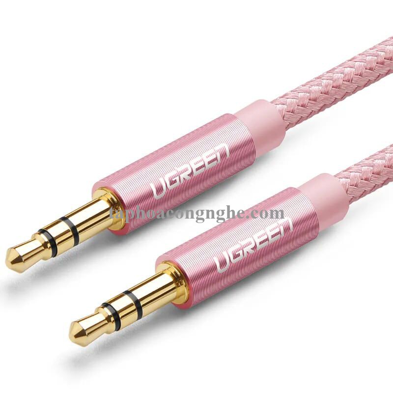 Ugreen 30817 3M màu Hồng Cáp âm thanh 2 đầu 3.5mm dương AV112 30030817